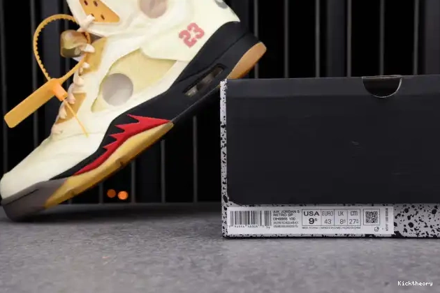 Kicktheory OFF-WHITE Jordan Retro 5 Sail DH8565-100 0513